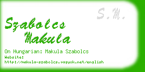 szabolcs makula business card